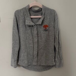 Gray Long Sleeve Shirt with KIAWAH ISLAND Embroidered Logo